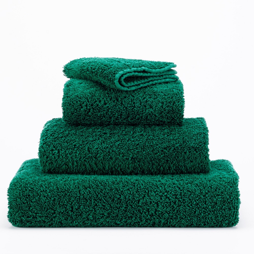 Super Pile Plain Bathroom Towels by Designer Abyss & Habidecor 298 in British Green